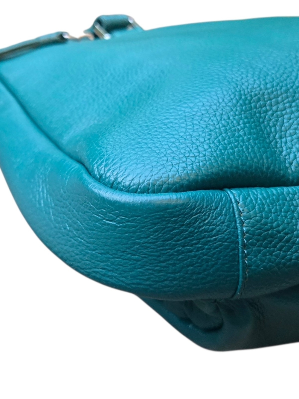 Teal Pebbled Leather Laptope/Work Bag - Picture 6 of 10